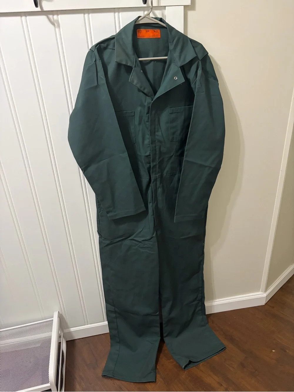 Vintage Engineered Work Garments Green Utility Coveralls Jumpsuit SZ 44 USA